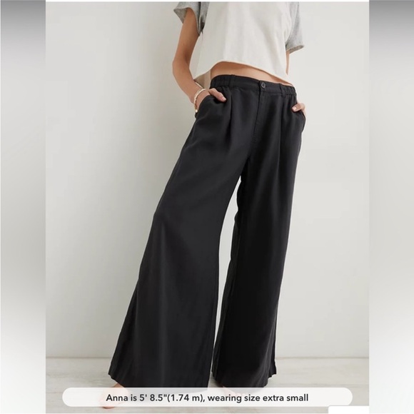 aerie Pants - Aerie Pool To Party Wide Leg Linen Blend Trousers Size XS